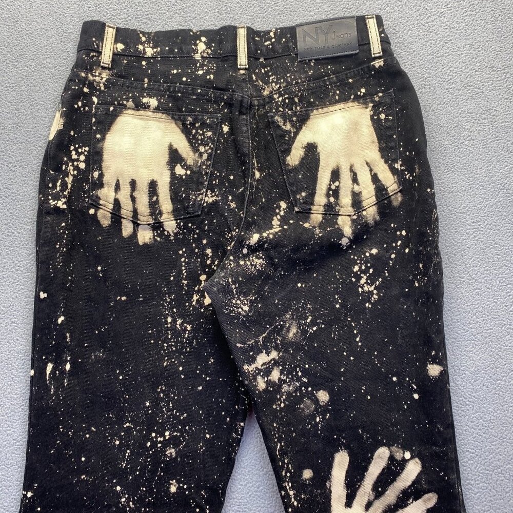 New York & Company Women's Boot Cut Black Jeans‎ Dark Wash Stretch Size 14Petite - Picture 8 of 13